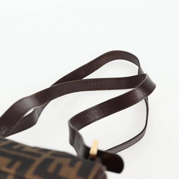 FENDI Zucca Canvas Backpack Black Brown gold Auth 133306 - Picture 8 of 16